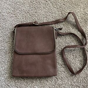 Brown Leather Crossbody Concealed Carry Bag